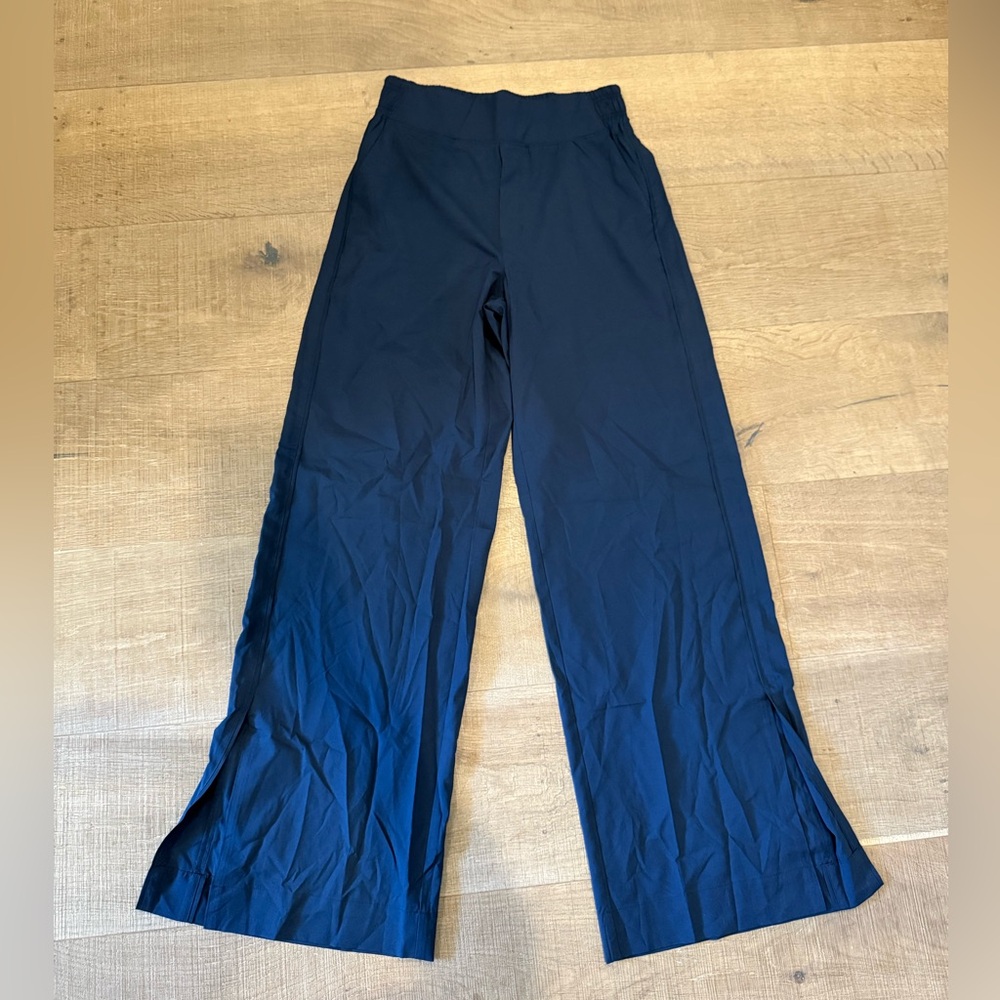 Wide Leg Navy Pants